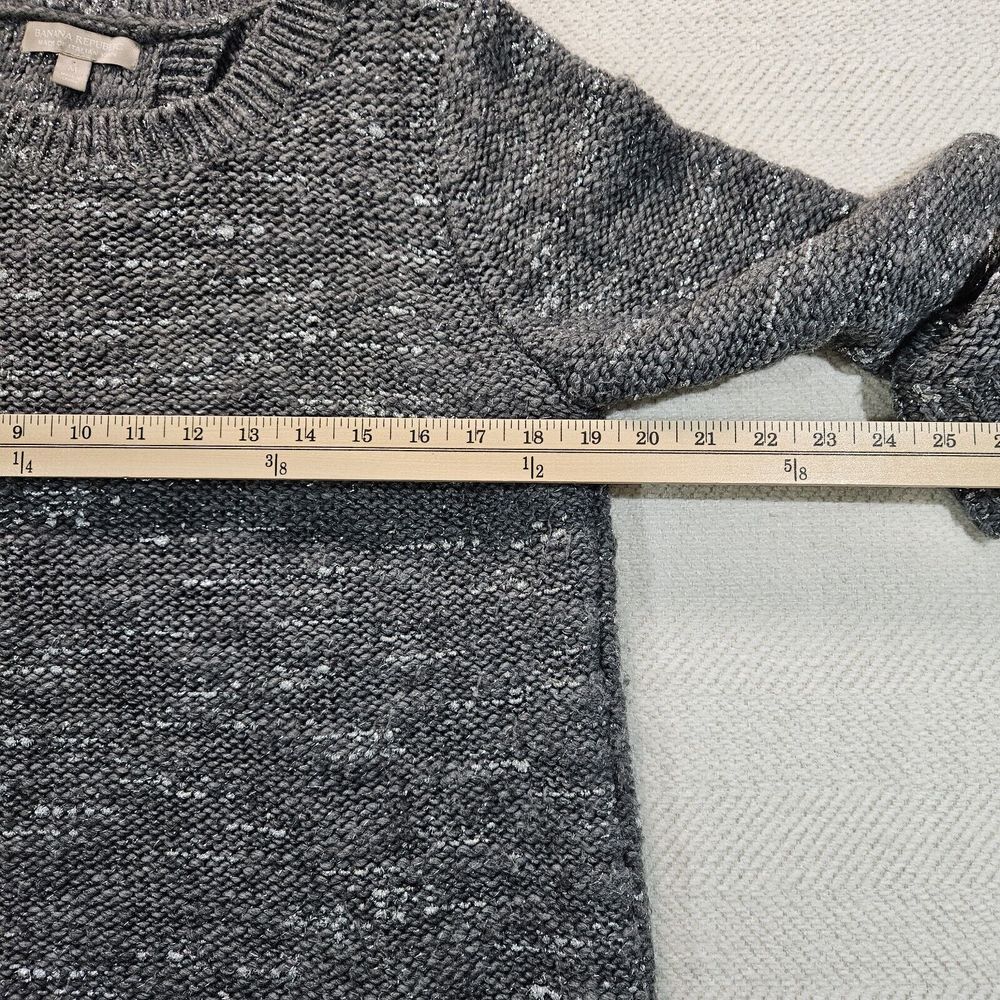 Banana Republic Sweater Womens Medium Open Cross‎ Back Shimmer Career Corporate - Picture 4 of 6